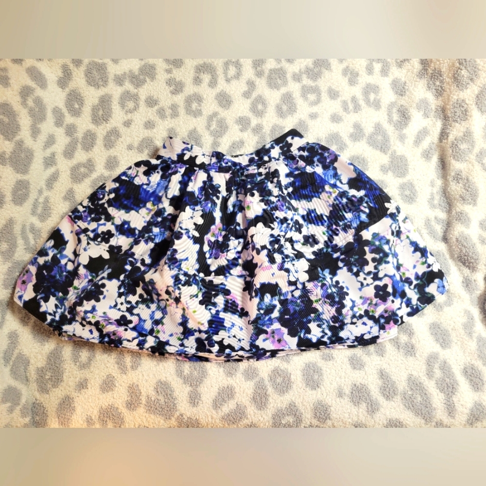 Blue floral skirt